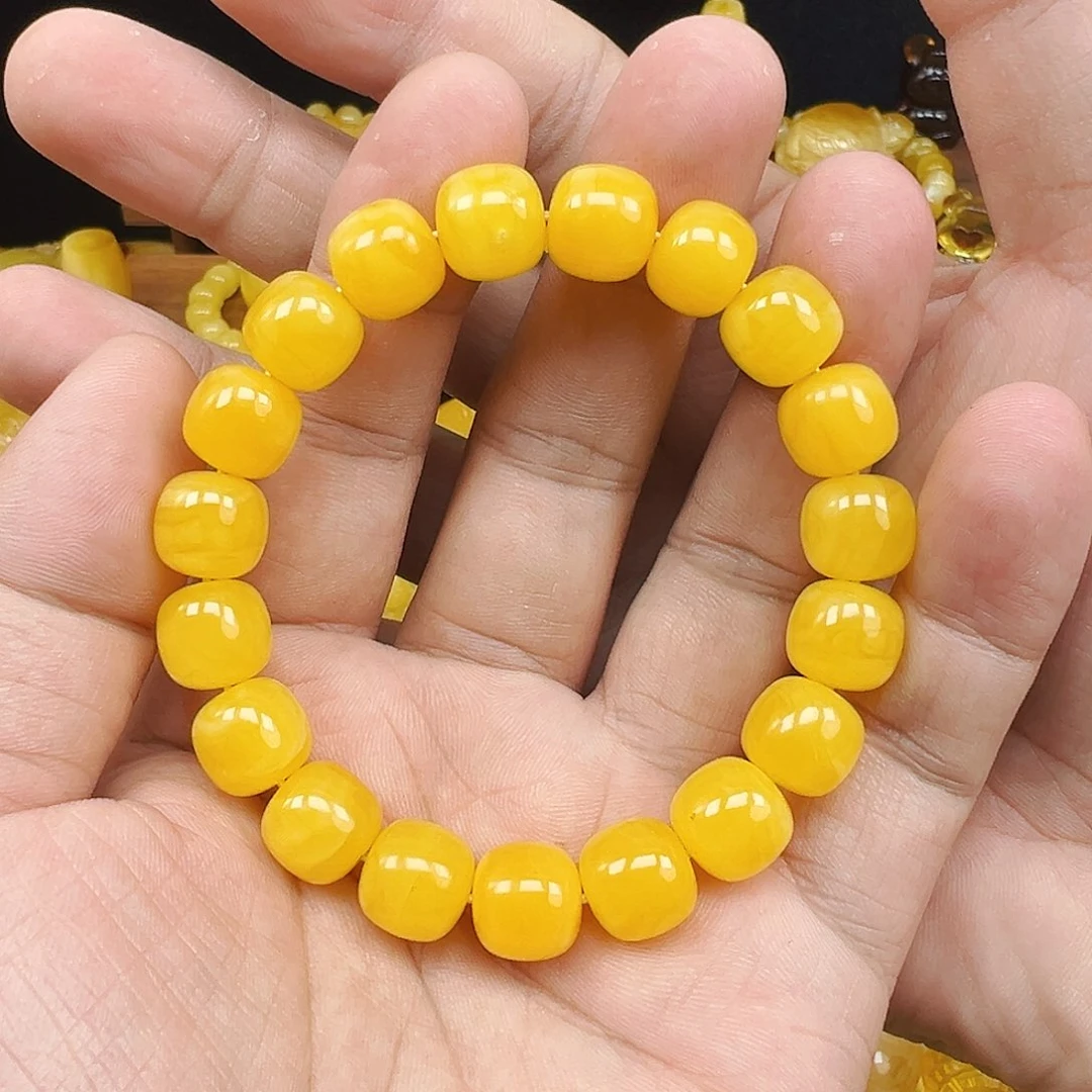 蜜蜡未镶嵌珠宝奇石焦皮料单圈，同料，12mm，20克