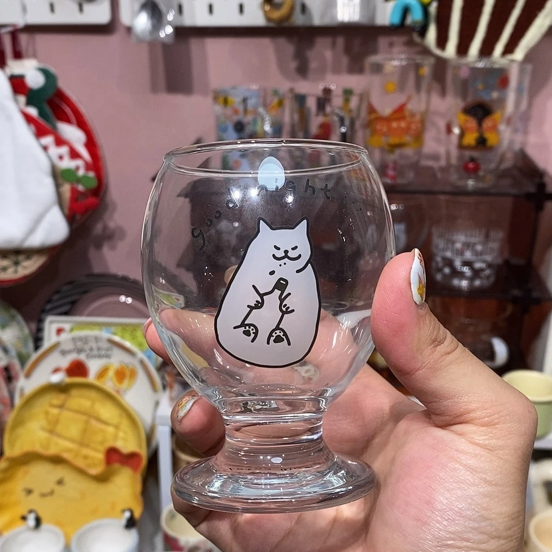 陶瓷小猫玻璃杯一个