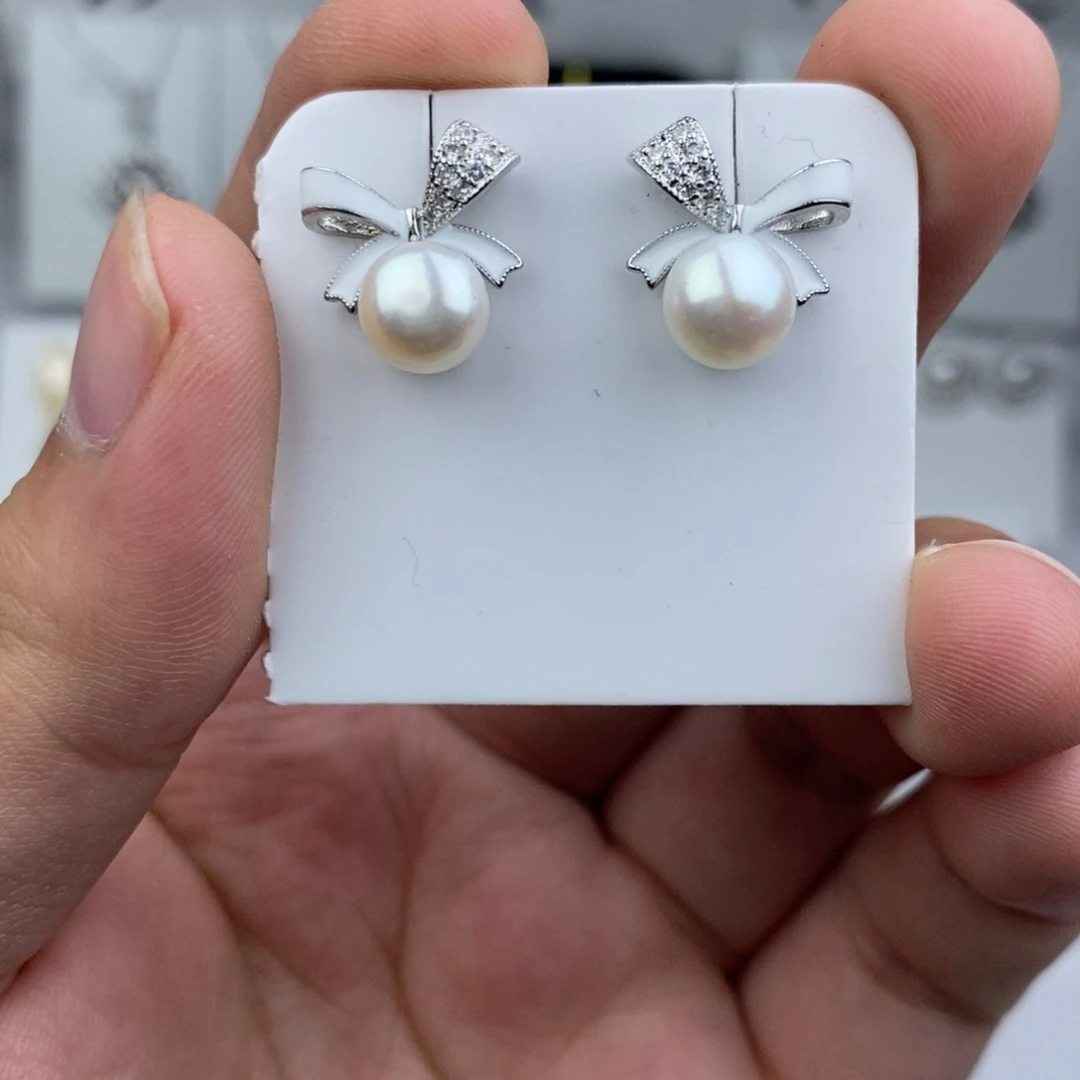 耳钉淡水珍珠未镶嵌