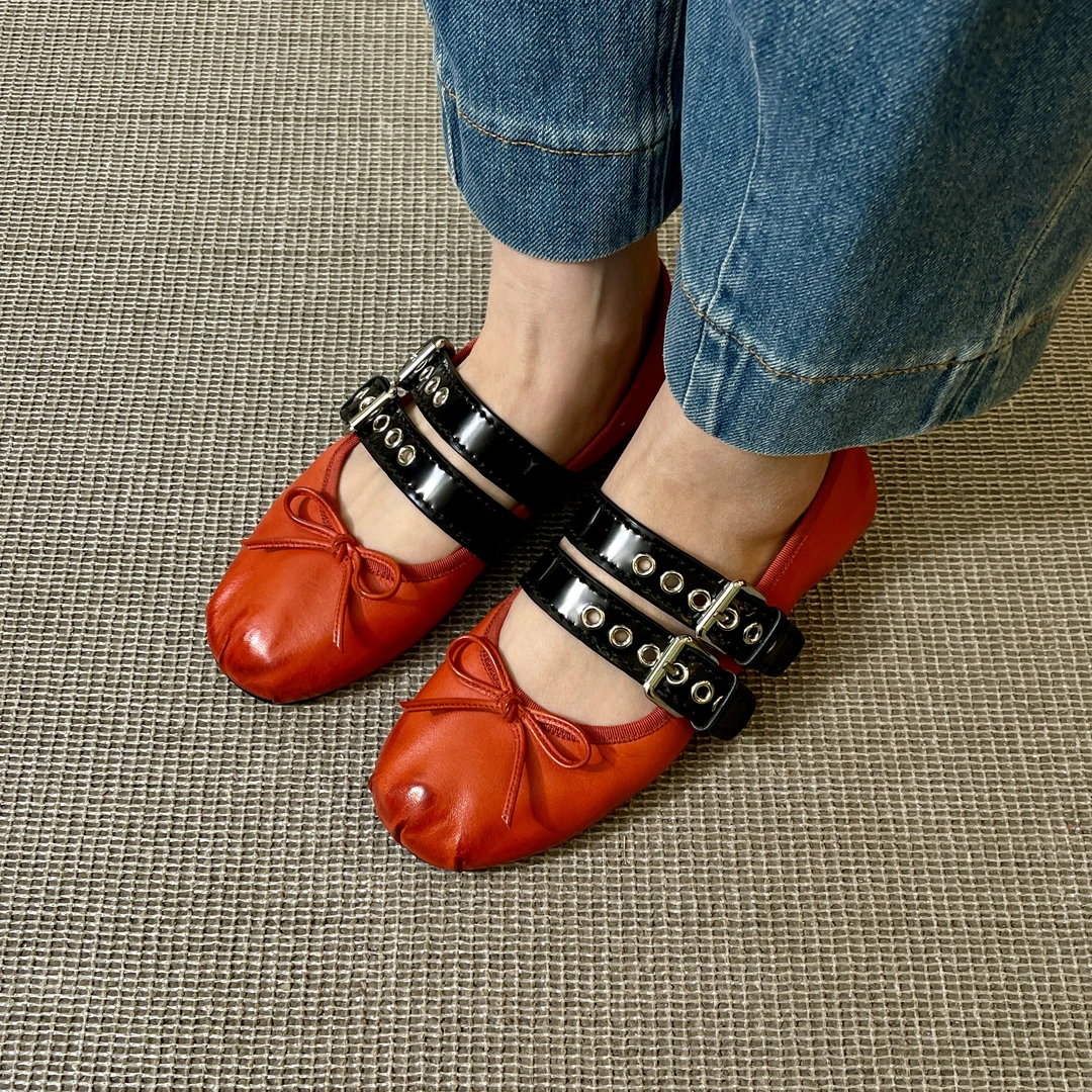 单鞋女款2025新款爆款春夏彩色浅口芭蕾鞋软底平底鞋小单鞋玛丽珍