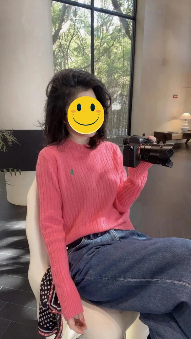 现货-麻花毛衣2025春秋新款针织打底衫时尚显瘦设计百搭长袖A6-10