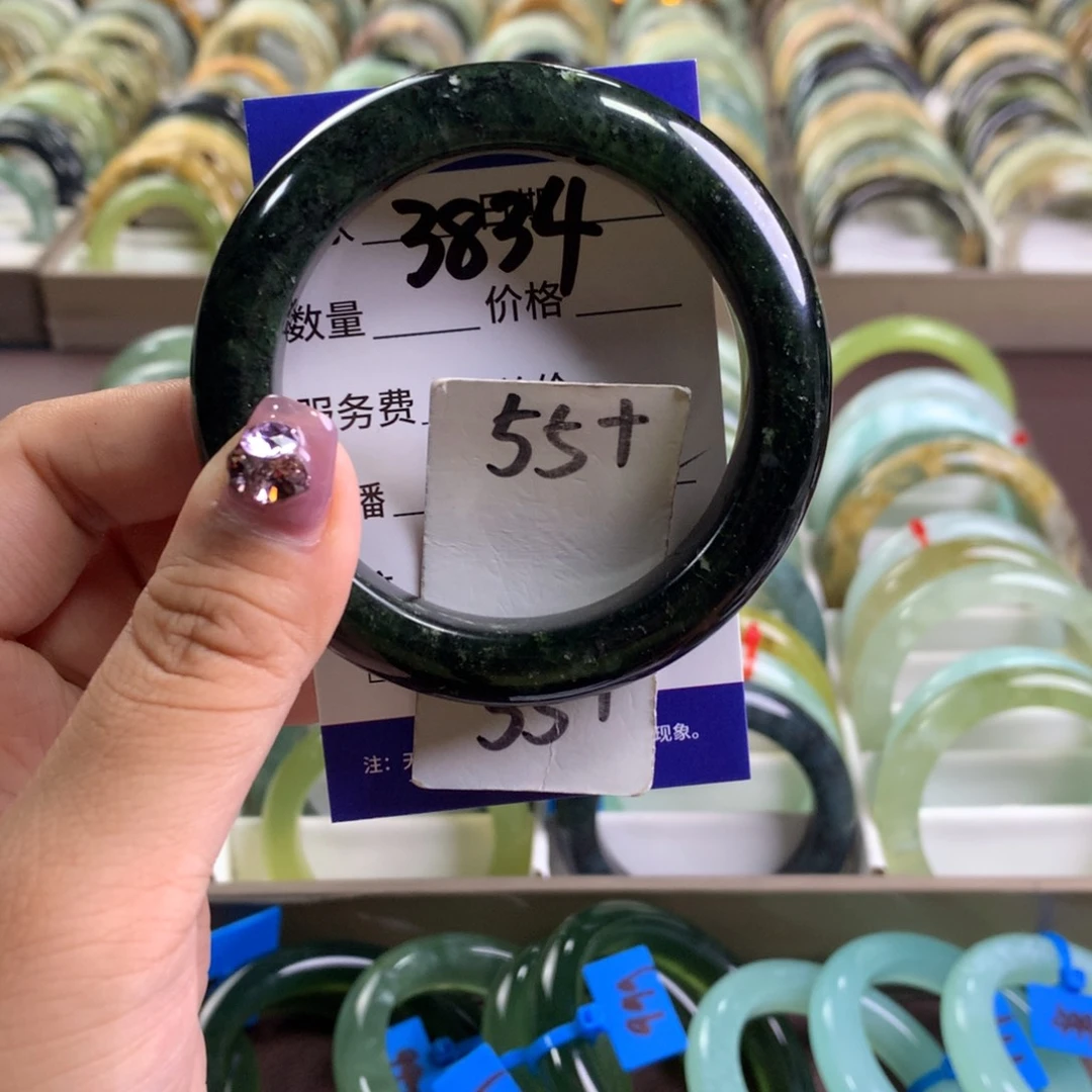 蛇纹石玉未镶嵌手镯3834