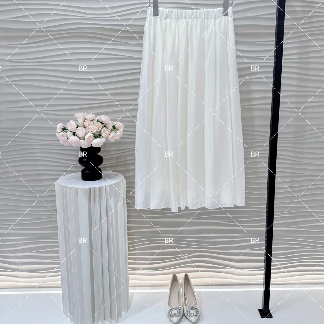 【璎珞】高定夏季新款时尚半身裙设计师收腰无袖半身裙5235