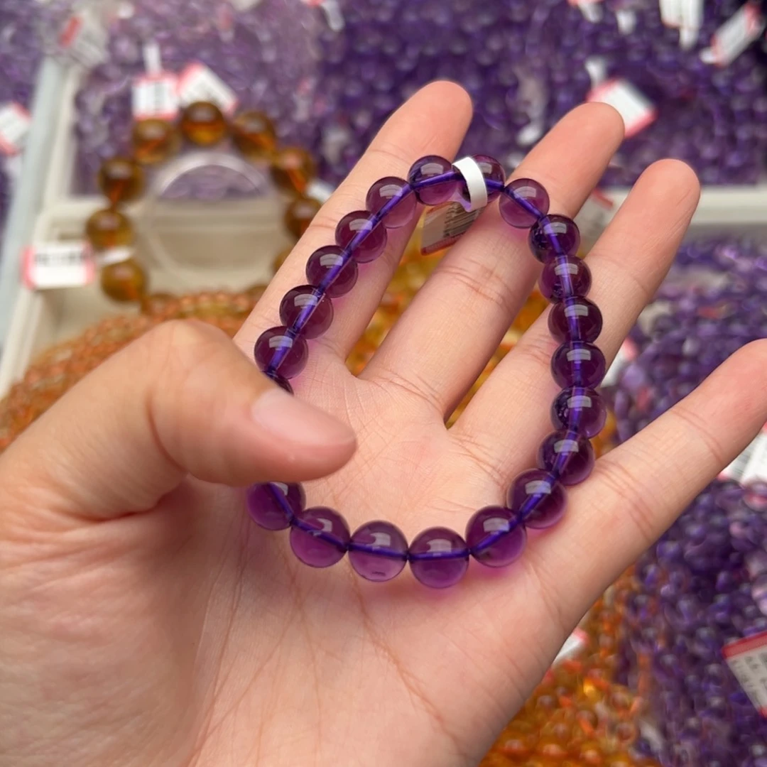 水晶手链未镶嵌紫水晶手串