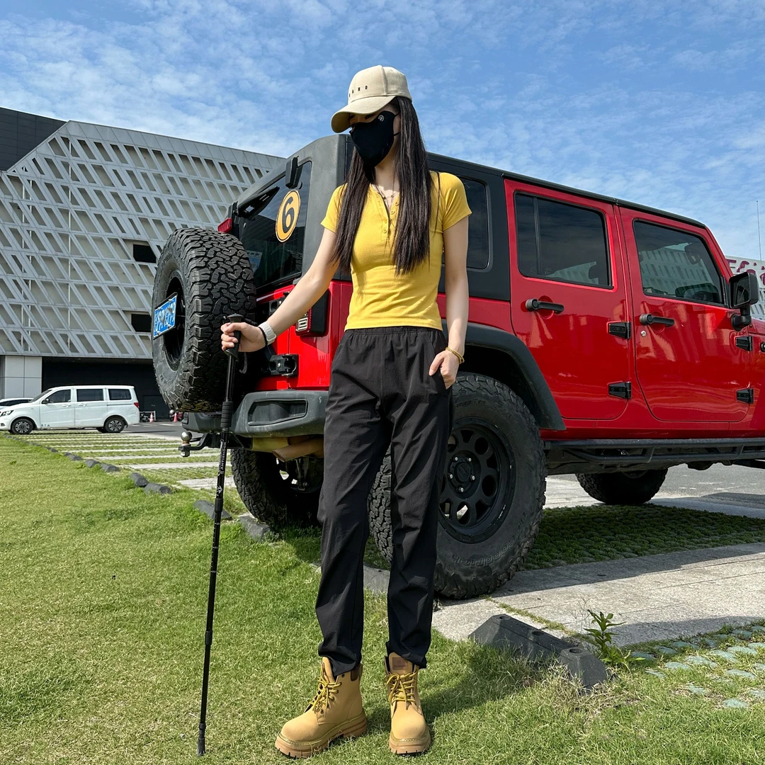 夏季轻薄透气机能户外运动速干冰丝凉感登山工装百搭美式休闲裤男