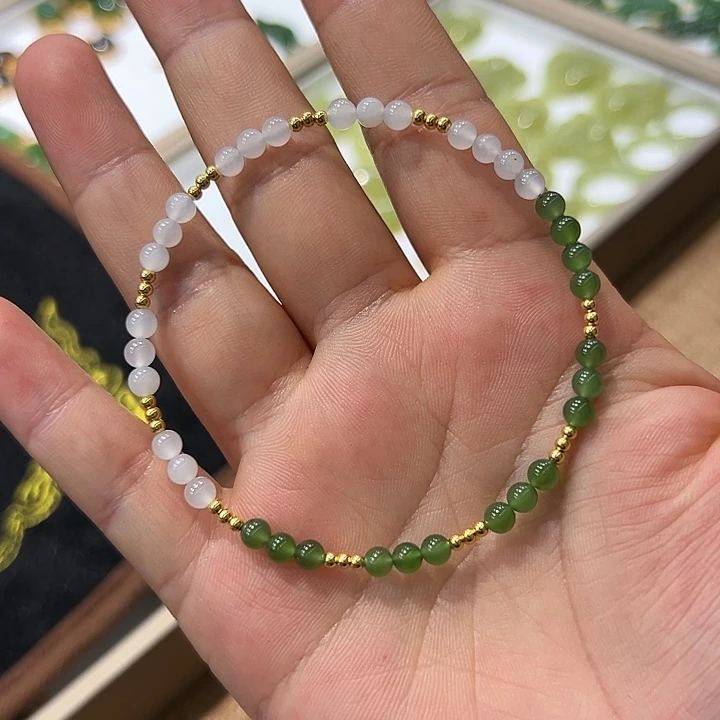 手链未镶嵌和田玉（糖玉）