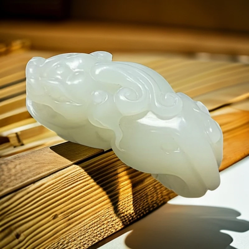 和田玉貔貅 时尚百搭精雕玉坠（50×25×18mm）