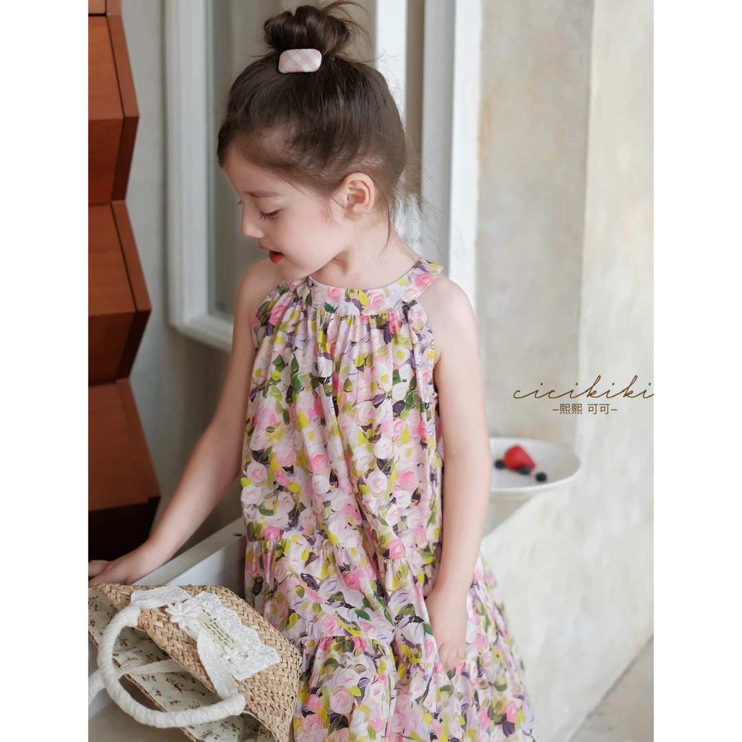 【莫奈花园】2025新款女童夏季百搭气质碎花连衣裙 熙熙可可LYQ2520
