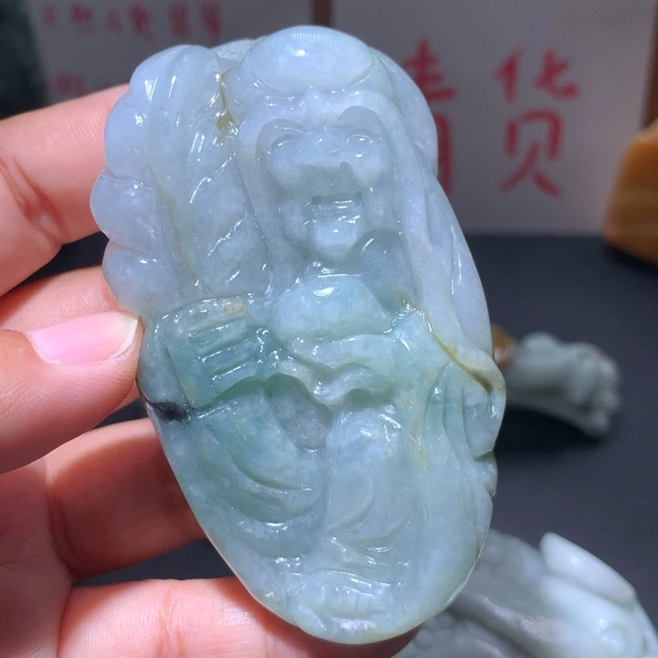 翡翠未镶嵌颈饰保真天然A货翡翠