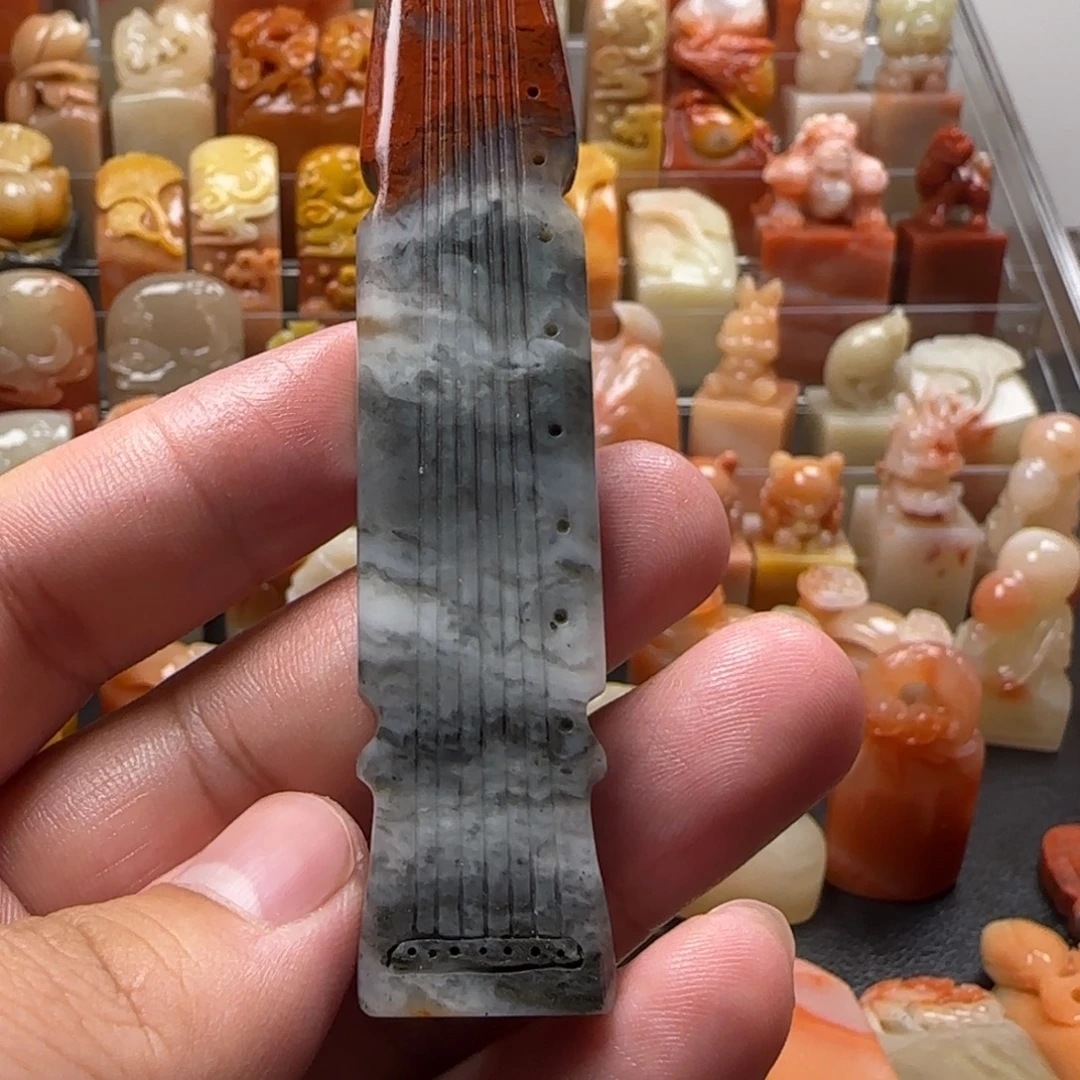 老挝石古琴  0.8×1.9×9