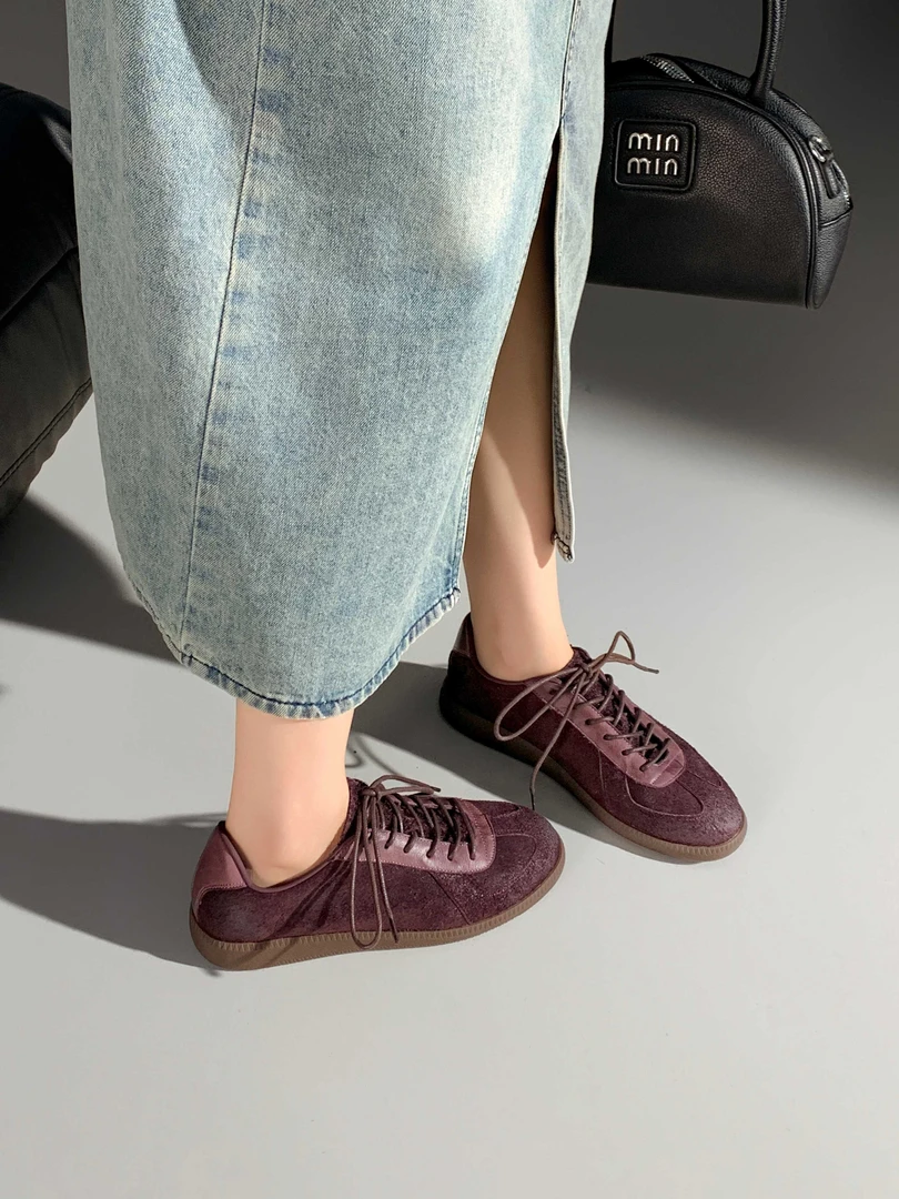 2166-5常规款时尚休闲鞋休闲鞋深口单鞋运动平底系带德训鞋