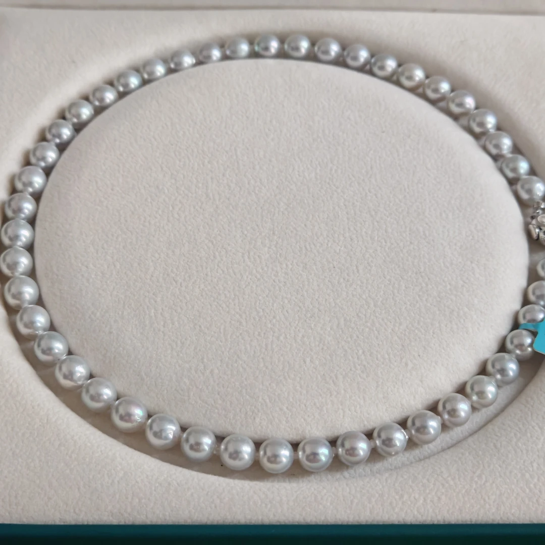 （老许推荐）8-9mm海水珍珠真多麻项链HDNYX071