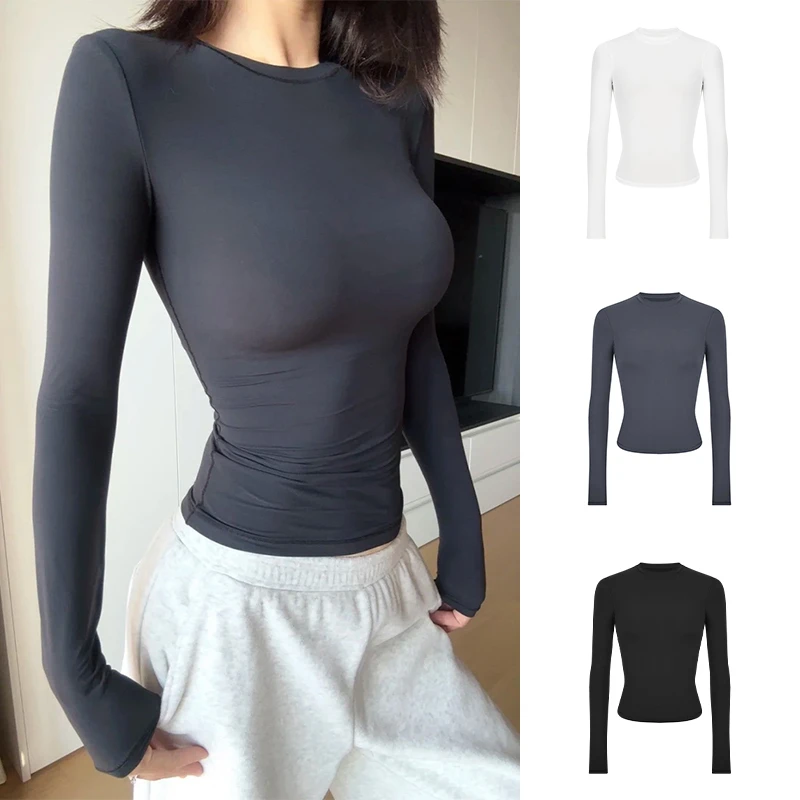 Moses Queen/魔西女王高弹速干运动上衣收腰显瘦打底长袖瑜伽服