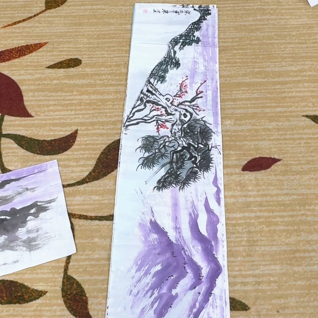 书法四尺对开作品山水1111