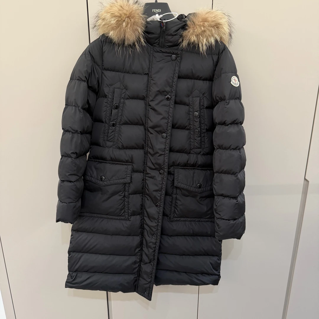 99新 MONCLER 1码/moncler蒙口中长款羽绒服/