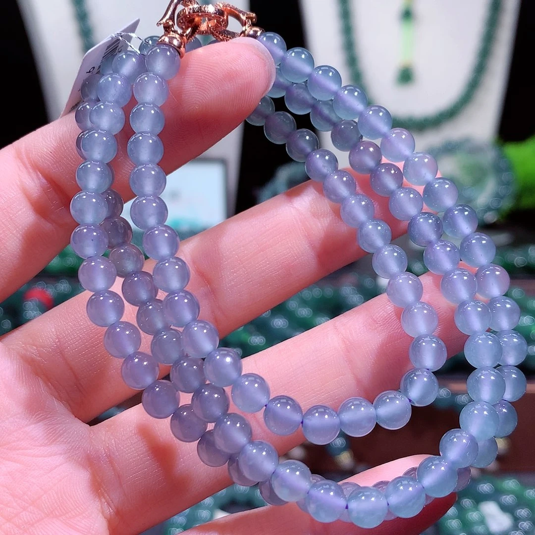 翡翠未镶嵌手链天然a货翡翠项链5.7