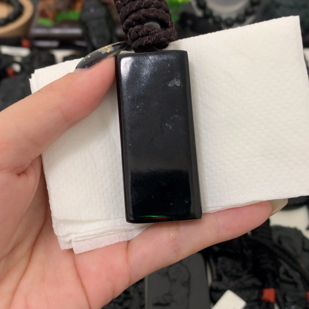 天然缅甸a货钢琴黑挂件