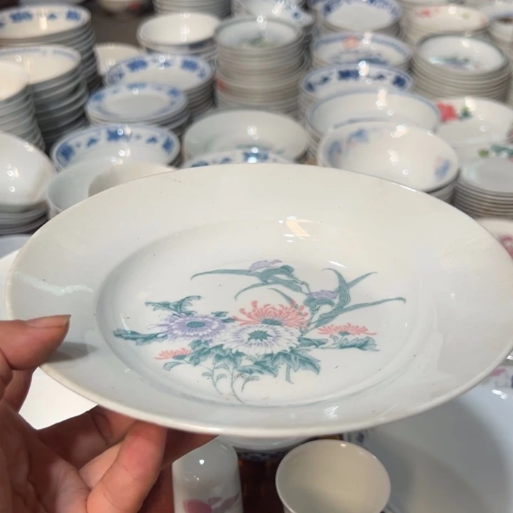 醴陵高温瓷群力8寸深盘微瑕