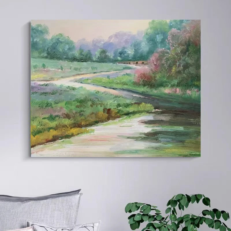 《林蹊》50*60含内框，刘春建手绘油画装饰画，客厅背景墙挂画