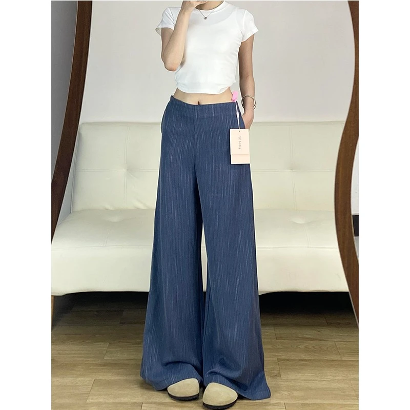 裤长112cm高个子加长美式复古灰色西装裤超长宽松垂感拖地阔腿裤