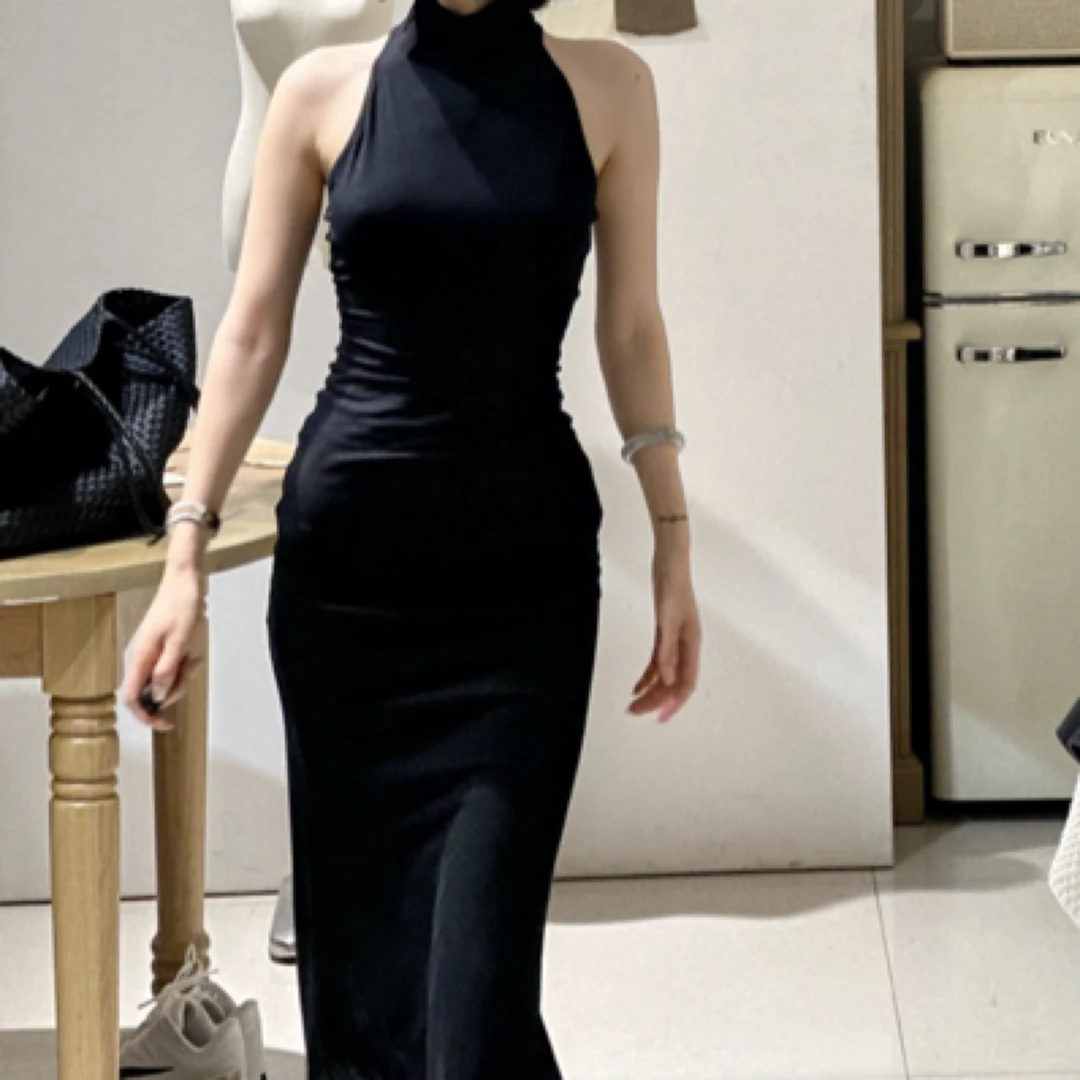 muli沐里无袖高领修身打底上衣T恤