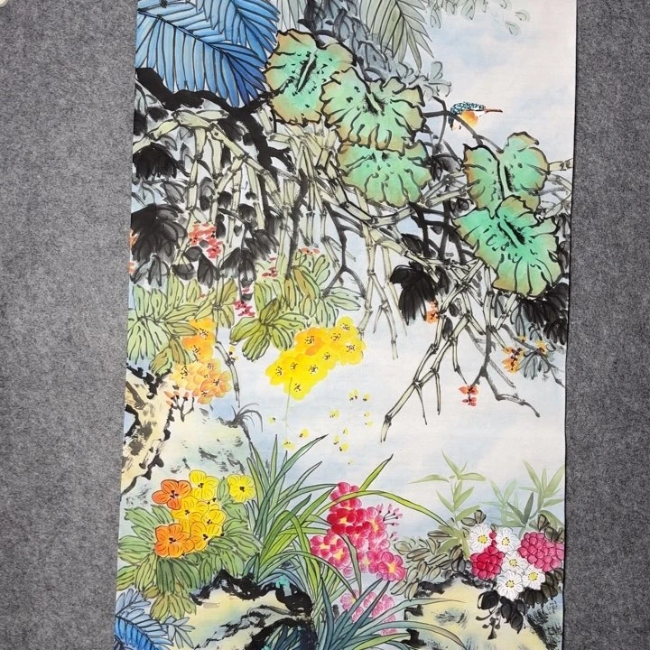 手绘写意花鸟山水画