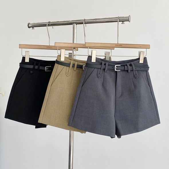 西装短裤女2025年春夏秋新款韩版小个子休闲气质百搭显瘦阔腿裤女