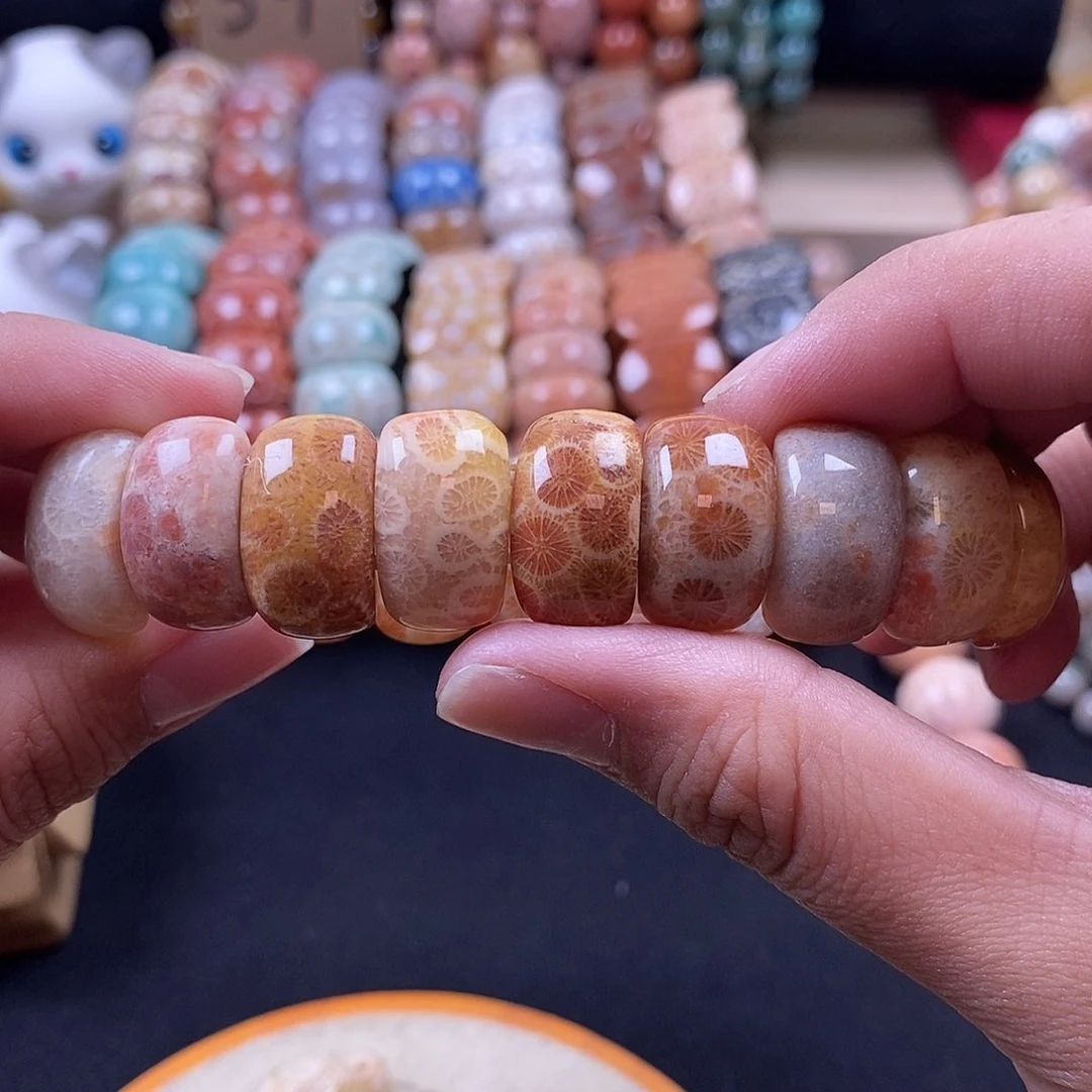 硅化珊瑚（珊瑚玉）手牌未镶嵌4