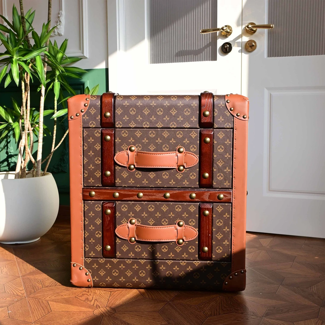 【源头工厂】法国老花经典床头柜美式高档床头柜长56宽46高65cm