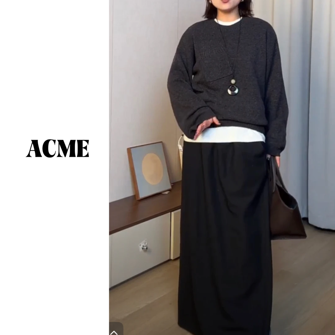 【特价】NO退换 重磅绵羊毛慵懒风圆领宽松针织毛衣