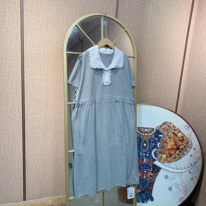 PP111孕妇灰色连衣裙90-150