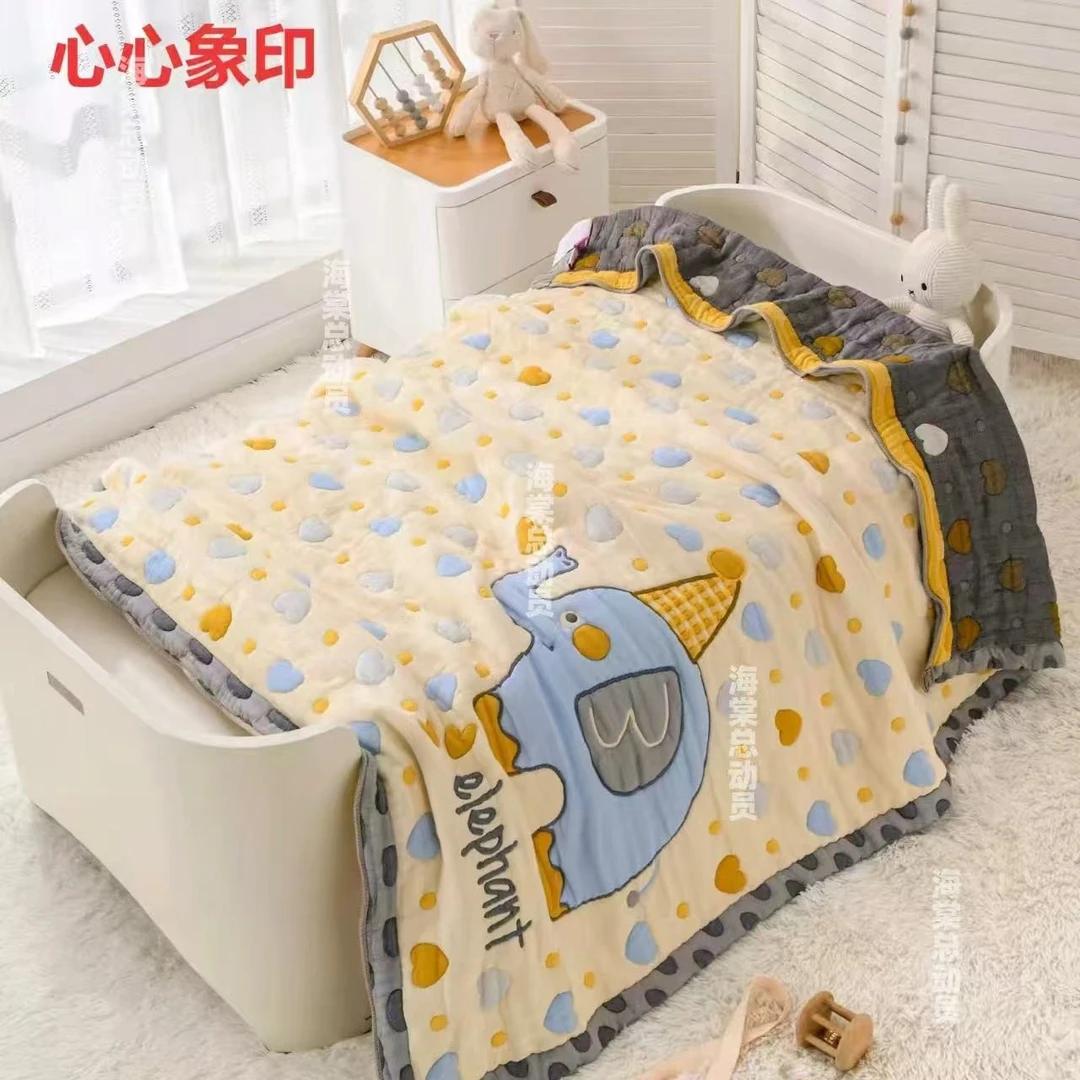 【心心象印】120*150cm莱赛尔 天丝 新疆棉A类 柔软亲肤卡通泡芙被A