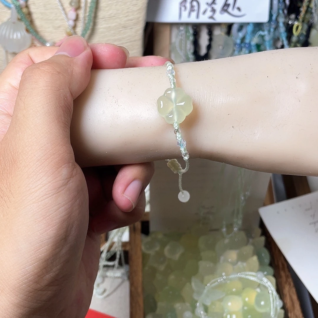 蛇纹石玉合金颈饰