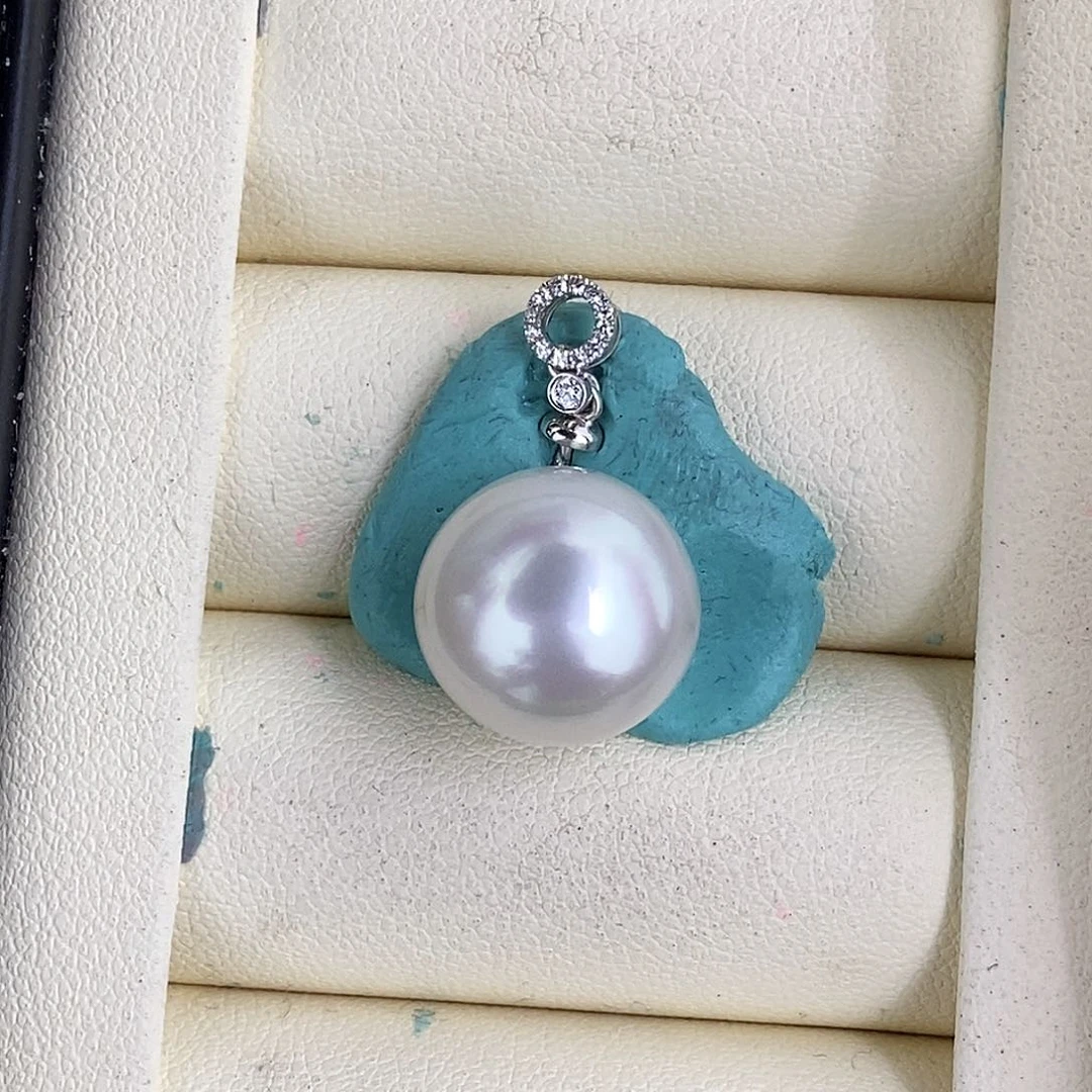 未镶嵌海水珍珠澳白裸珠近圆14.3mm