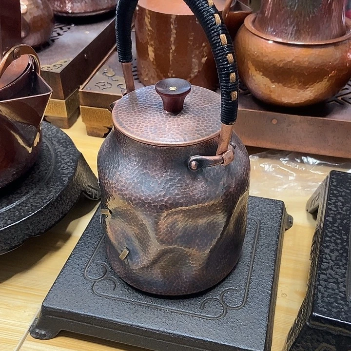 纯手工制作紫铜铜壶