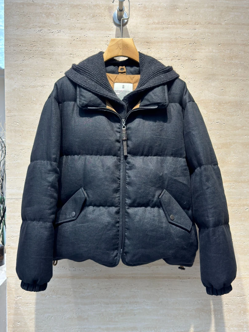 【钱老板专属】SDX轻奢女装高级亚麻系列女士保暖鹅绒服56098