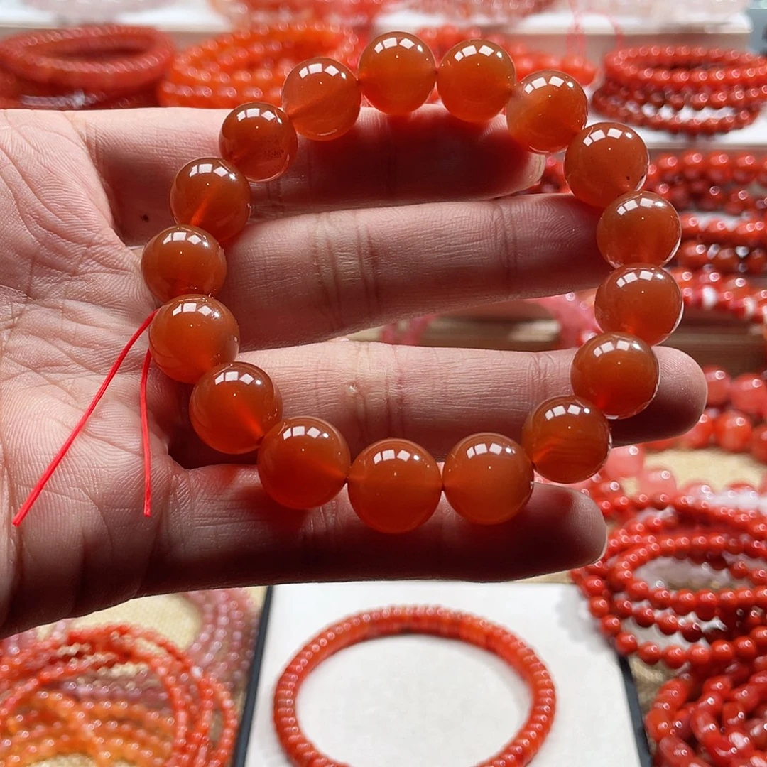 南红玛瑙未镶嵌手链