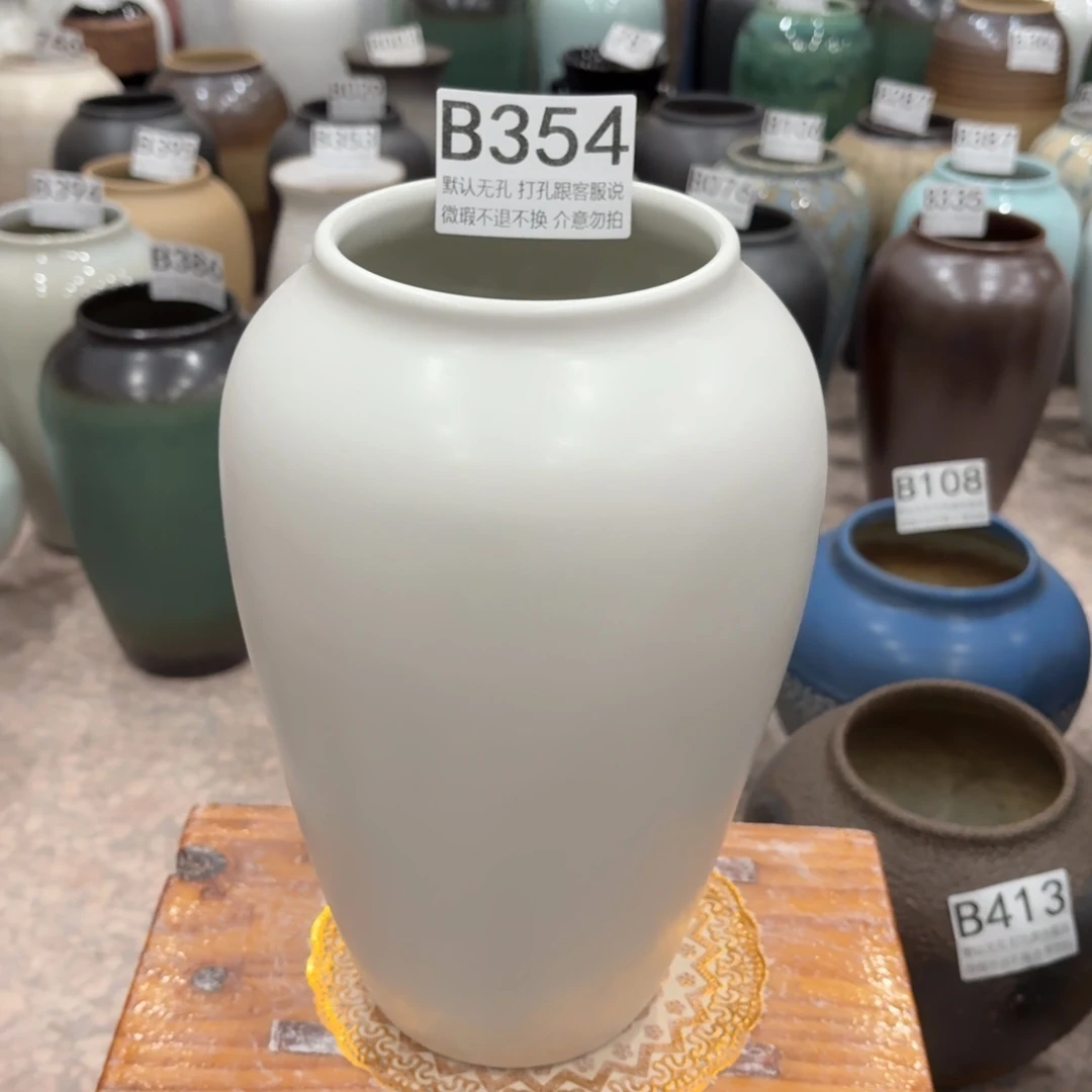 衣***帆陶摆件瑕疵354 景德镇陶瓷花瓶高27口9.5