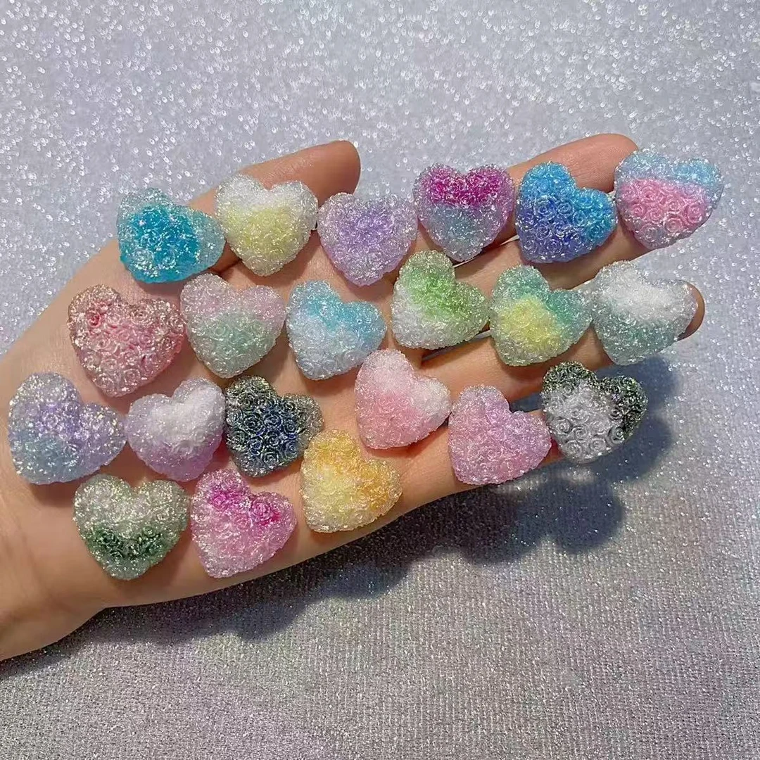 (双许愿+对碰）萤火虫夜光小爱心diy饰品配件
