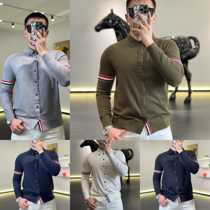 （秋款）古帝特尼“羊毛混织”轻奢男士翻领百搭舒适针织毛衣YS-78582