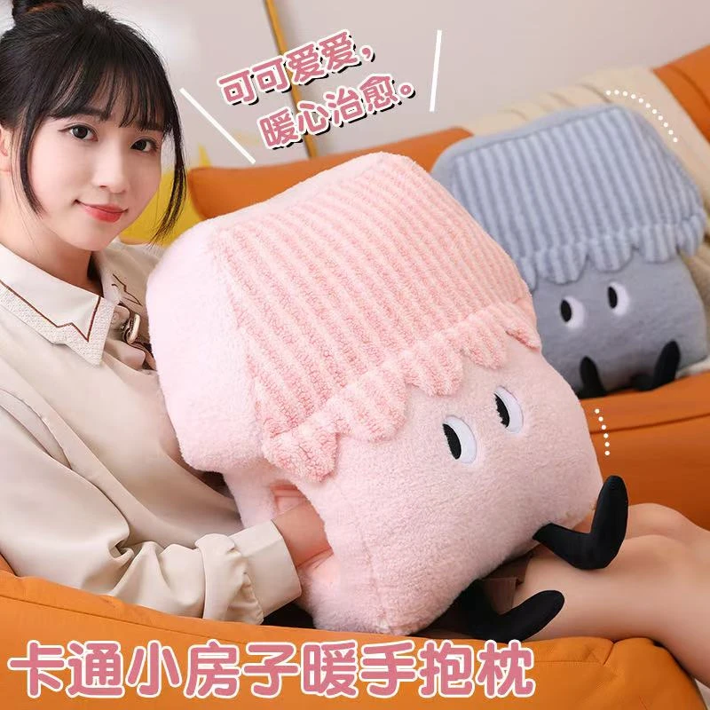 加厚牛奶绒抱枕被子两用多功能靠枕车载办公室午睡盖毯
