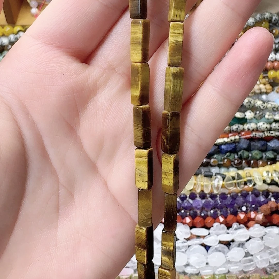 未镶嵌玛瑙/玉髓珠宝半成品虎眼方长条一条