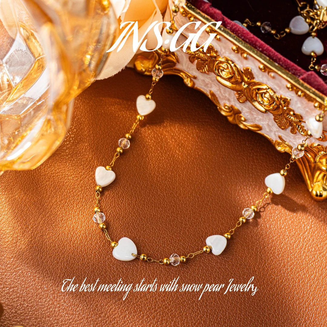 钛钢贝壳项链 【INS · GG】贝 ♠  轻奢手工 LX2875 项链·短链