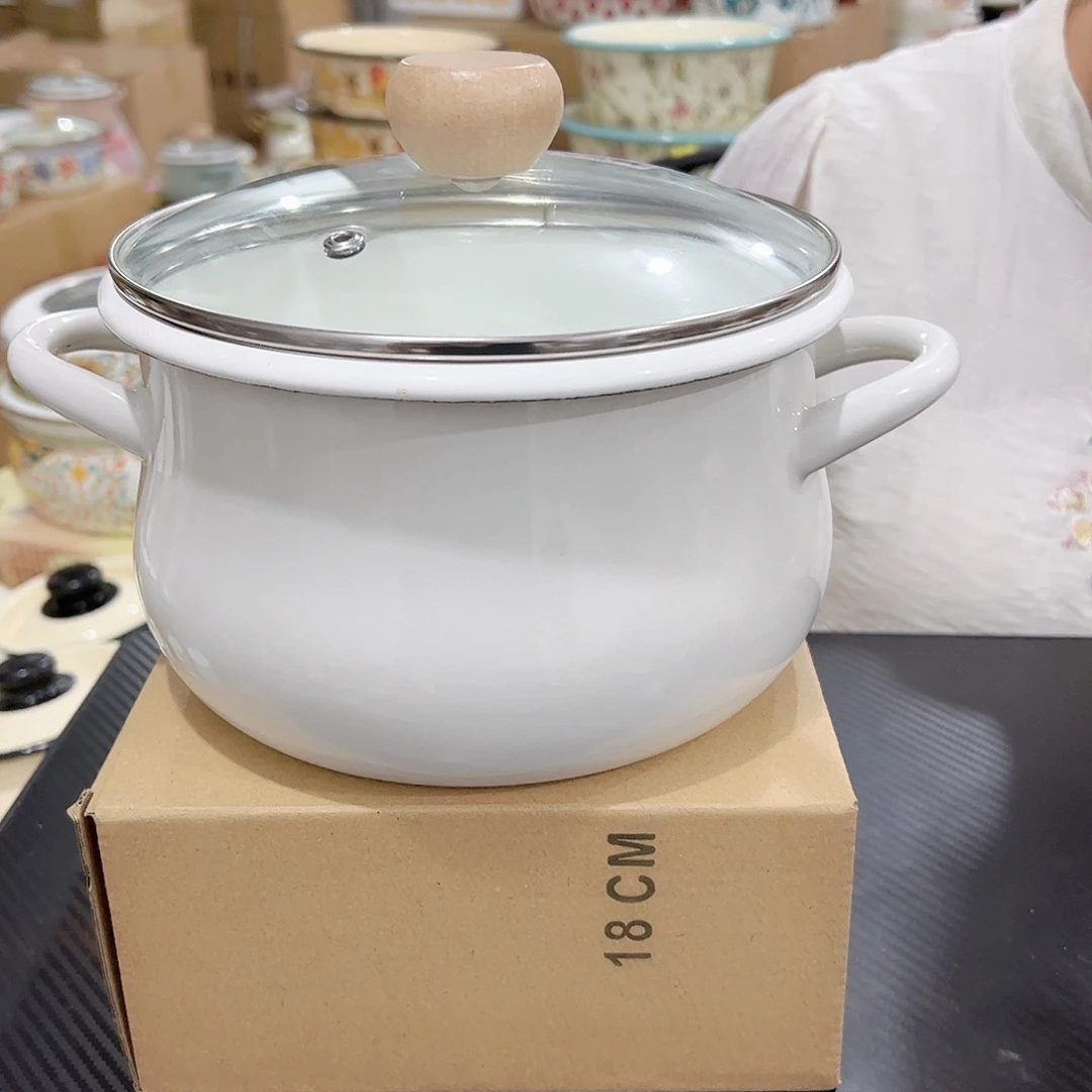 20公分特厚搪瓷汤锅