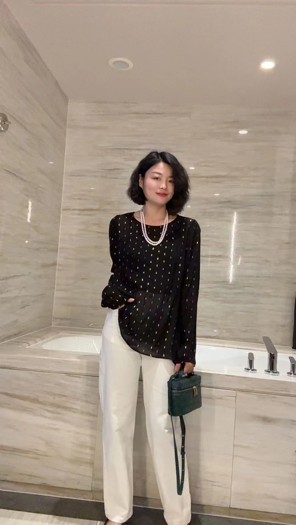 TANTAN气质时尚亮片衬衫#575