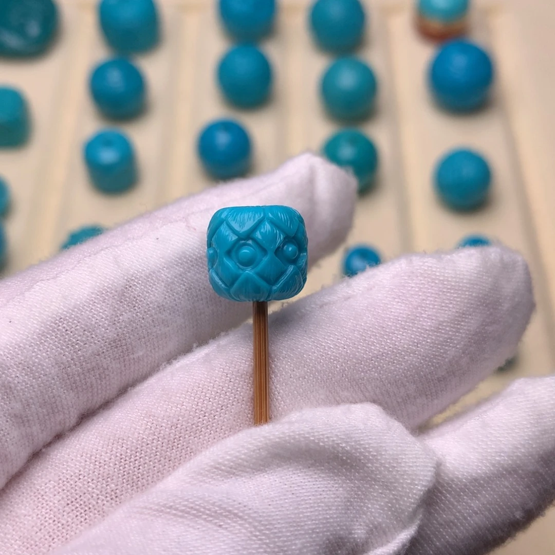 绿松石未镶嵌绿松石莲花10.7