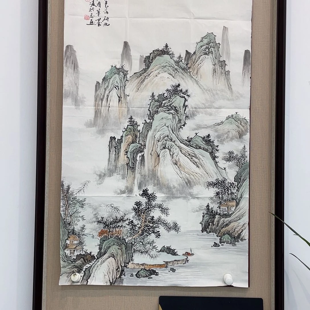 国画凌行志手绘作品