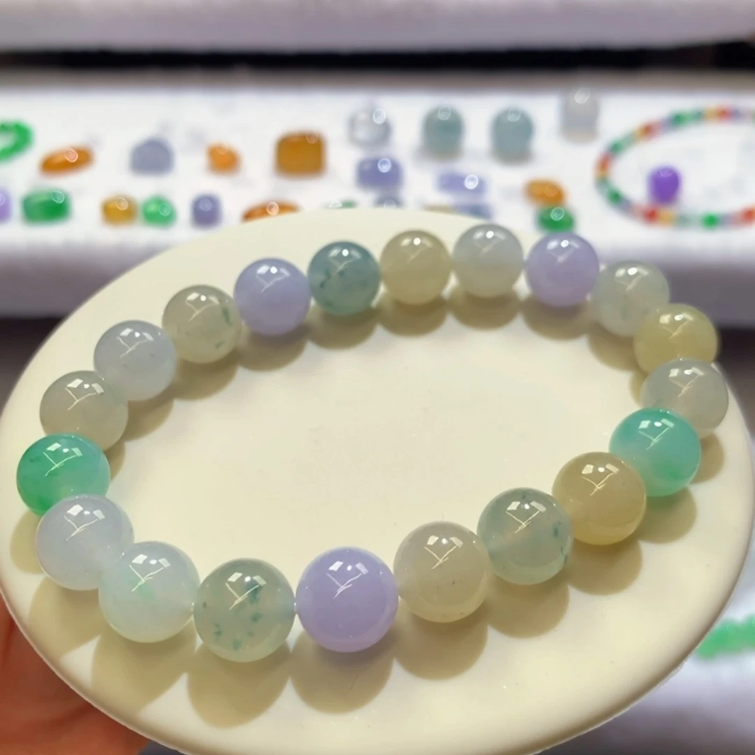 定制翡翠未镶嵌 毛货抛光定制 卡9.9 多宝