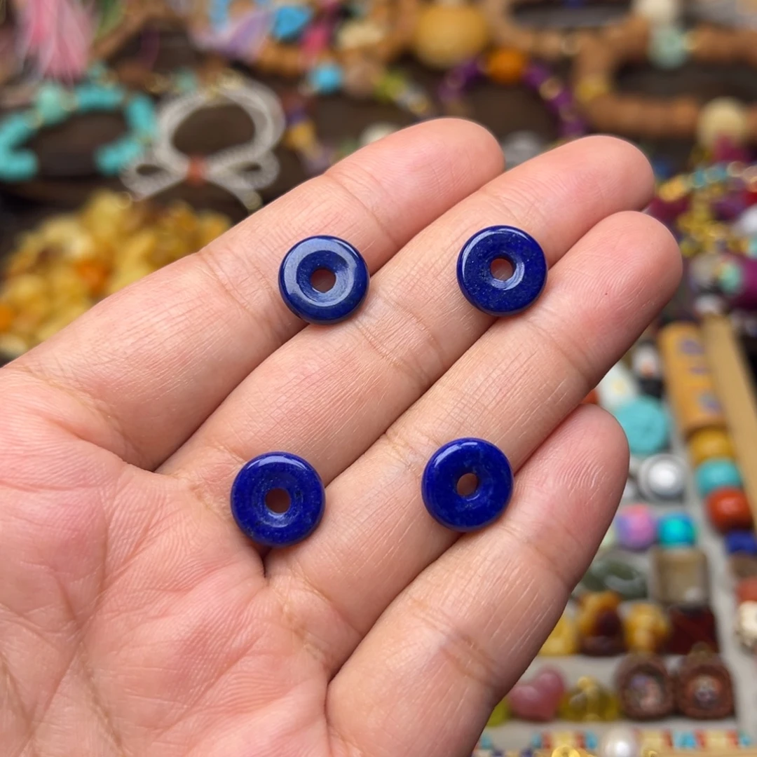 青金石未镶嵌12mm老料扣子发一个