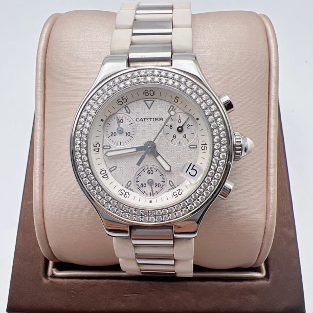 95新 Cartier/卡地亚 大卡地亚44790石英赠表带赠手链